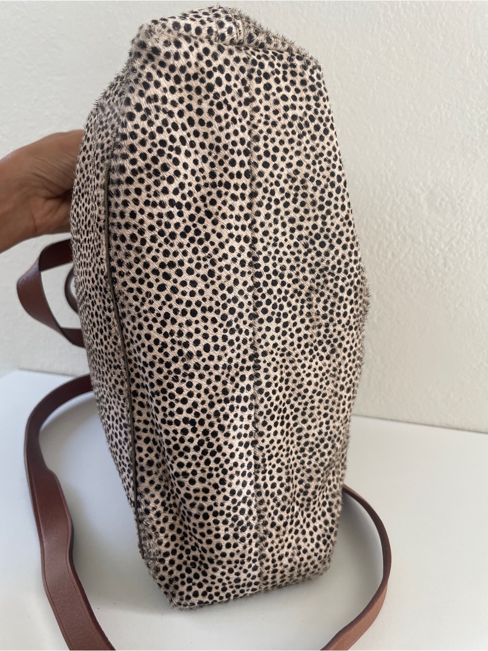 Madewell Speckled Calf Tote with Brown Leather Trim - Picture 5 of 14